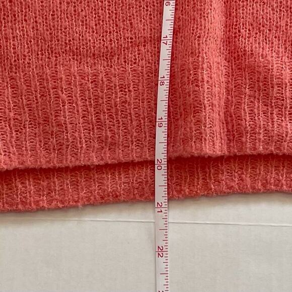 Joie Coral/Pink Wool Blend Long Sleeve Crew Neck Sweater with Button/Cuff S - Picture 12 of 12
